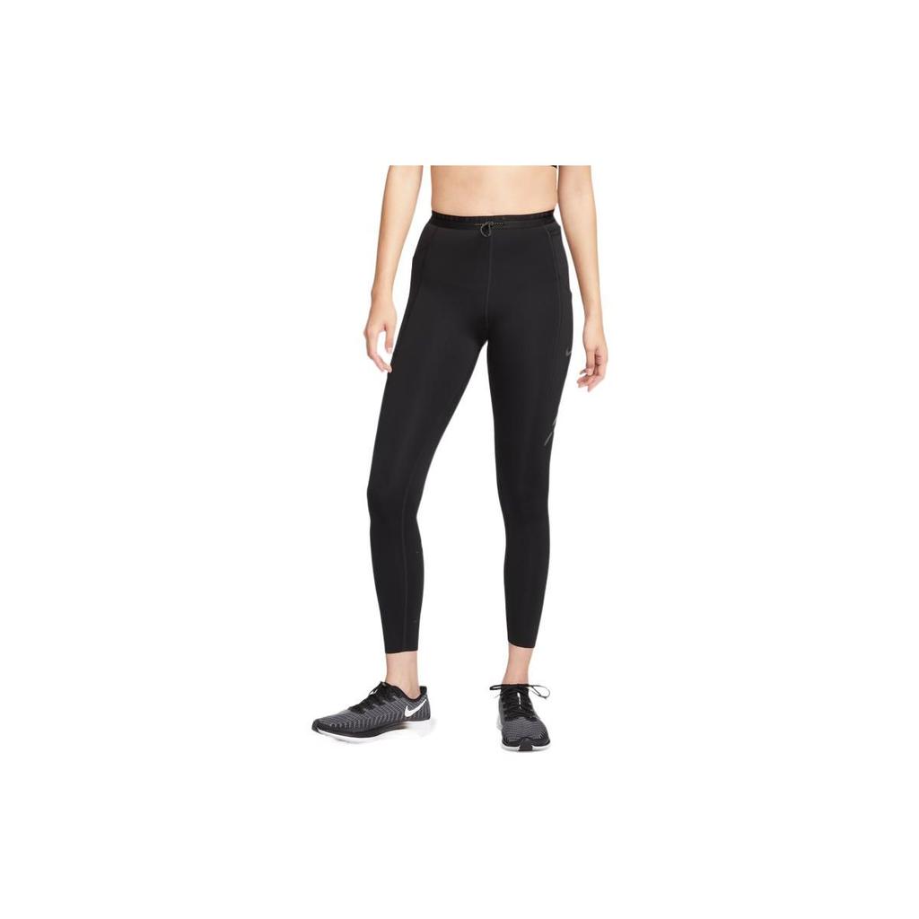 Nike Quick-Dry Solid Color Breathable Mid-Rise Running Fitness Pants Women Pants Black DM7750-010