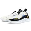 Under Armour Curry 8 Slip Resistant Abrasion Resistant Low top Basketball Shoes Unisex White Black 3024785-111(Team40-30)