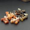 Vintage Agate Wire-Wrapped Beads Necklace: DIY Tibetan Cultural Handcrafted Jewelry Accessories with Baroque Age-Marked Beads.