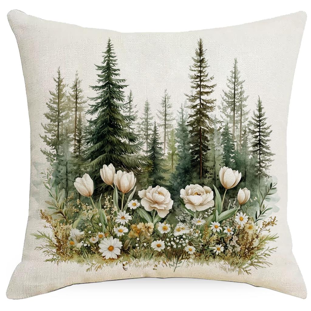 Retro Farmhouse Pillowcase Floral Animal Home Sofa Cushion Pillowcase