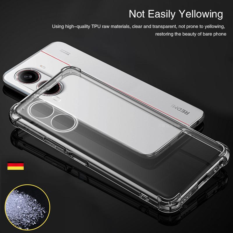 Fundas Silicone Phone Case for Xiaomi Poco M7 X7 Pro X7Pro M7Pro 5G Airbag Soft Transparent TPU Lens Protective Back Cover Coque