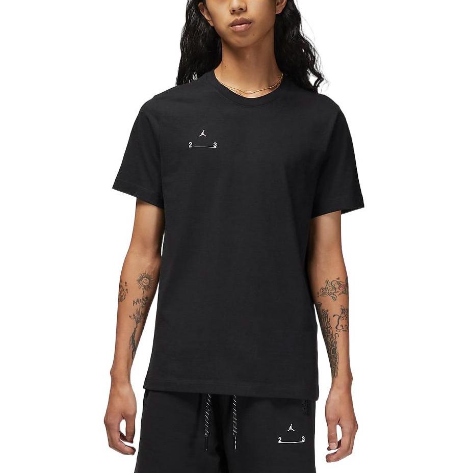 Jordan T Shirts Men's Black Crew Neck Moderate Straight Fit DQ7359-010