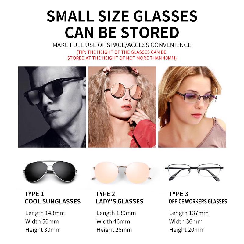 Car Visor Sunglasses Case Universal Shock-proof Automotive ABS Eyeglasses Holder Protective Box Clip Eyewear Hard Shell Storage