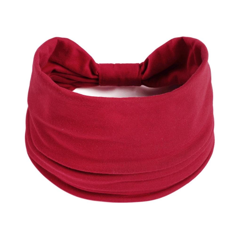 Women's Solid Color Elastic Yoga Headband - Wide, Sweat-Absorbing Sport Macaron Design