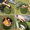Captain Stag Outdoor CS Sit-On Bucket, 15L, Beige, Made in Japan, UM-1617