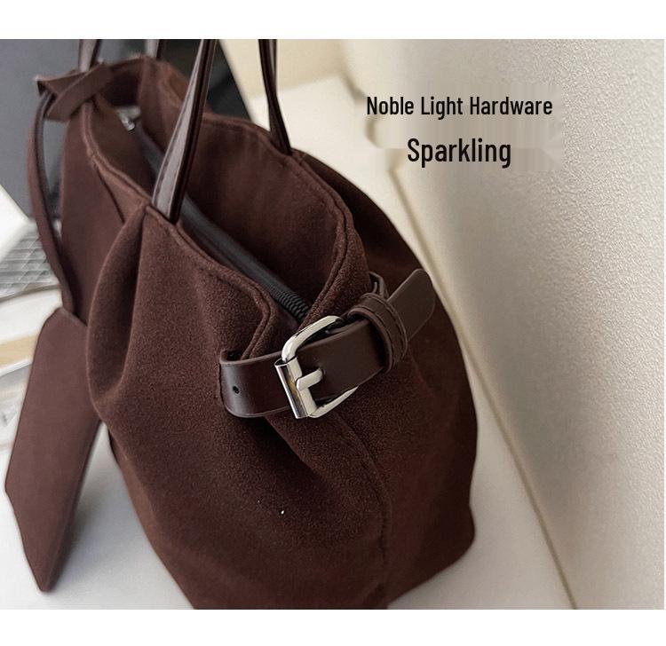 Women's Retro Matte Deerskin Tote - Large Capacity Versatile Shoulder Bag