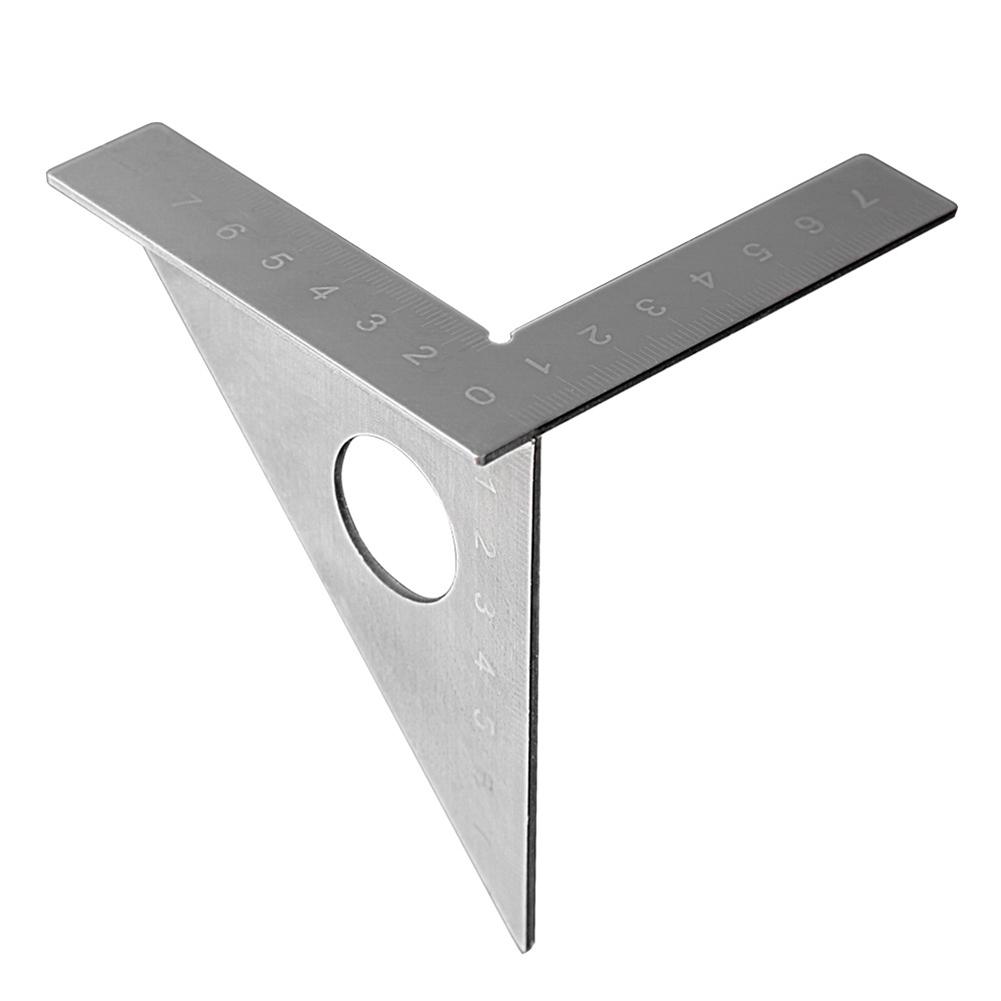 Kątomierz ze stali nierdzewnej Kątownik Wielofunkcyjny do obróbki drewna 45 90 Stopni Miernik Zaznaczający Narzędzia Pomiarowe