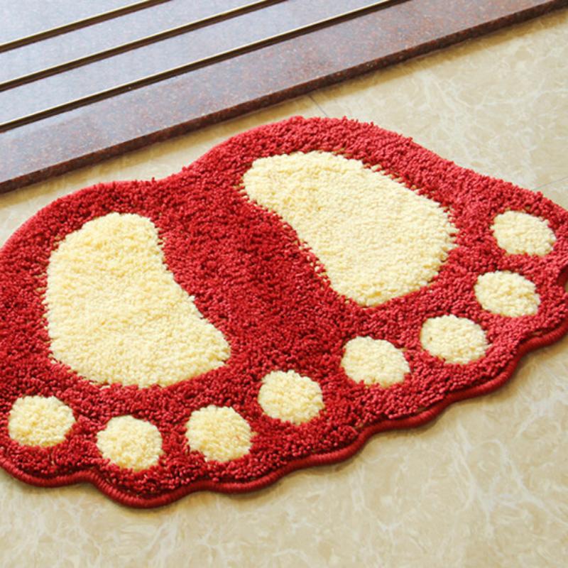 Nowe antypoślizgowe maty łazienkowe gruba mata do kąpieli odcisk stopy dywany dywaniki ochronne do podłogi wc antypoślizgowa podkładka do kąpieli 40*60 wycieraczka do butów