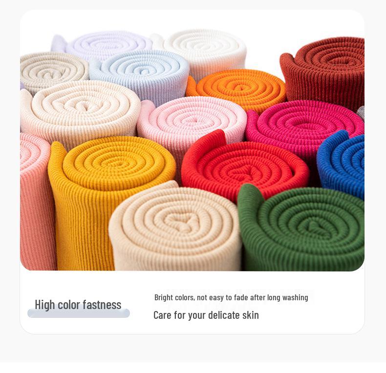 21s Pure Cotton Spandex Ribbed Fabric for Sweatshirt Neckline, Cuffs, and Hem