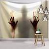 Dark Halloween Horror Tapestry Scared of Zombies Wall Hanging Witch Mysterious Woman  Home Decor Holiday Backdrop