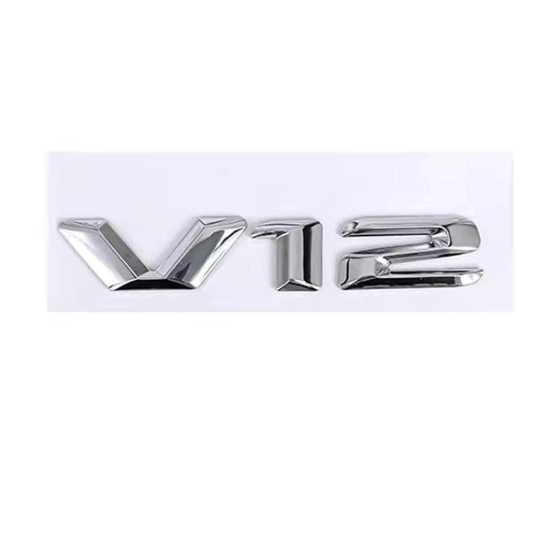 V12 Logo Auto Blatník Boční Znak Zadní Kufr Znak Samolepka pro Mercedes Benz S Třída S400 S300 S600 W210 W212 W204 W205 W207 W168