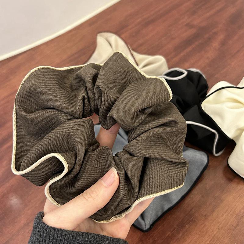 Korean Retro Temperament Hair Rope Headband - Solid Color Fabric Accessory