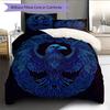 Blue Eagle  Pattern Bedding Quilt Set Quilt Cover Pillowcase Home Decoration  Gift (1 * Duvet Cover + 2 * Pillowcase, Without Core)