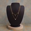 Double Layer Chic Design Gold Vermeil Necklace - 925 Sterling Silver