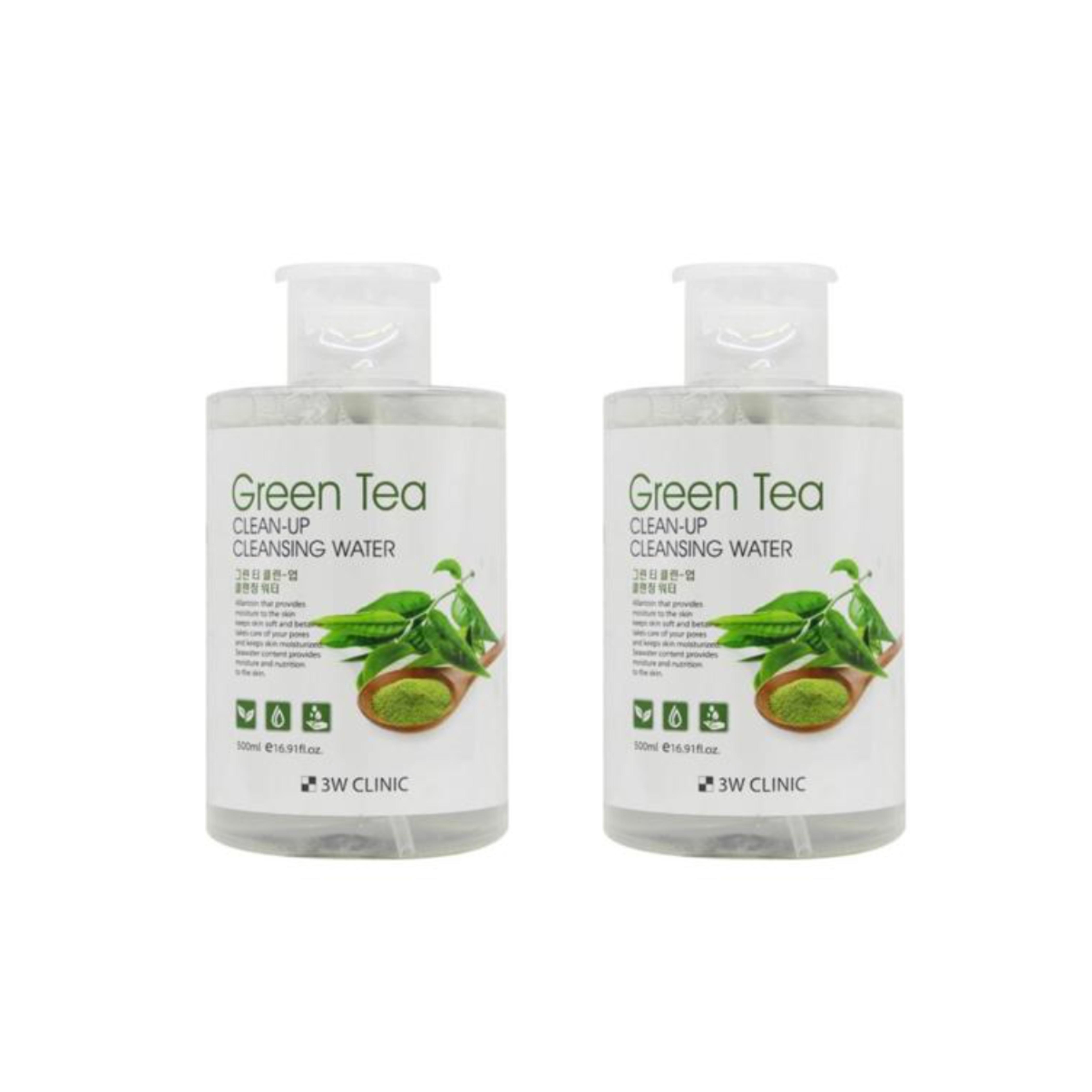 Apă de curățare cu ceai verde CLINIC 3W 500 ml #500ml x 1pcs white