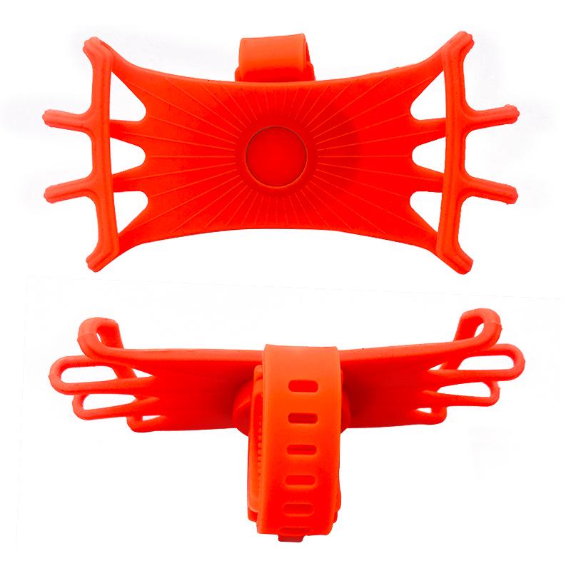 

360 Rotatable Bicycle Motorcycle Bike Safe Mobile Phone Bracket Silicone Phone Holder Silicone Pull Type For All Phone Stand помаранчевий