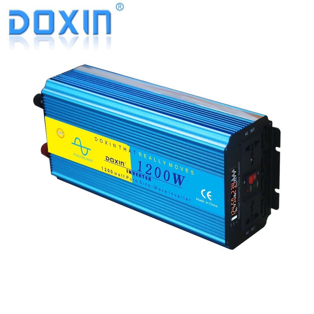 1200W Portable Pure Sine Wave Inverter with Smart Display for Solar Power Conversion