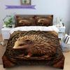 Black Hedgehog Pattern Bedding Home Decoration Birthday Gift (1 * Duvet Cover + 2 * Pillowcase, Without Core)