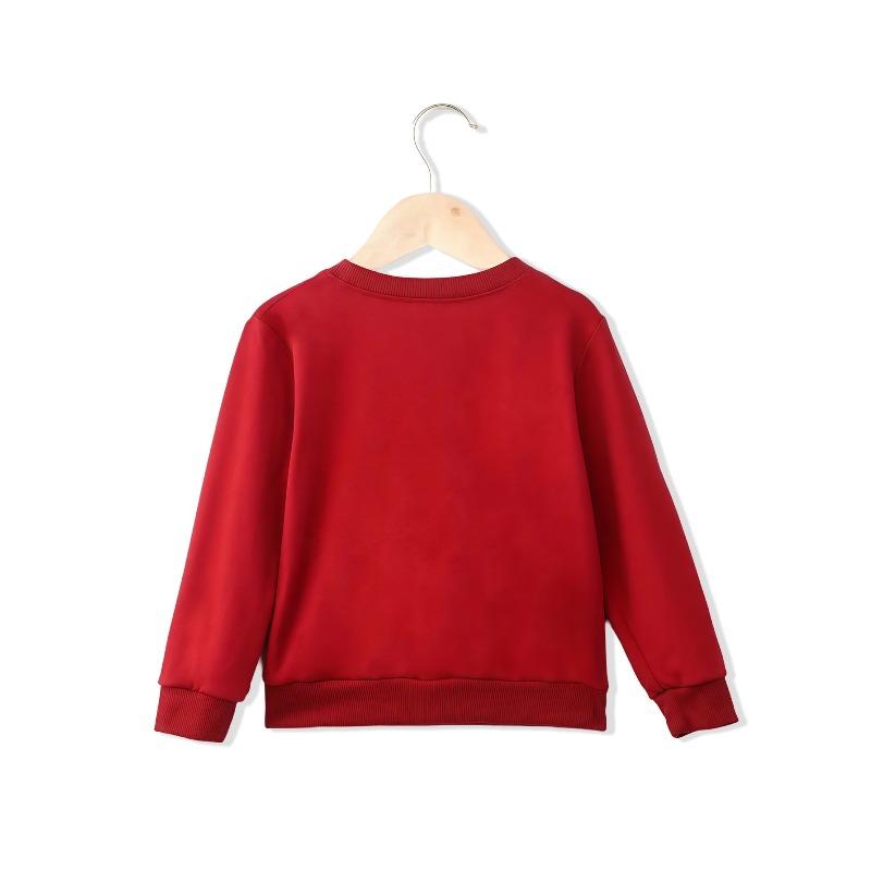 European Sizes Autumn/Winter Kids' Casual Crew Neck Sweatshirt, Fashionable, Comfortable, and Warm, with Fun and Print