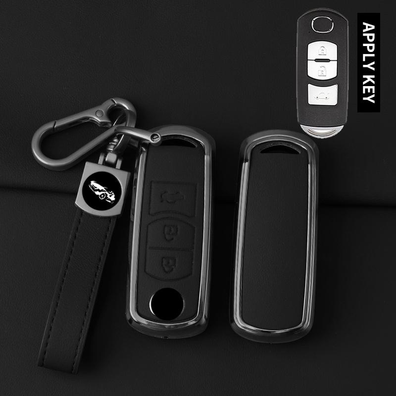 Interior Mouldings Car Zinc Alloy Key Cover Case Shell For Mazda 2 3 5 6 BL BM GJ Atenza Axela Demio CX-3 CX3 CX-5 CX5 CX7 CX-7