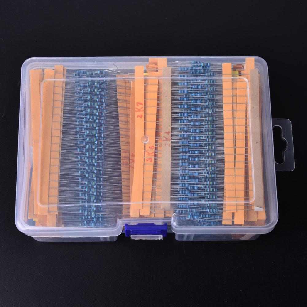 2600Pcs Metal Film Resistors Assortment Kits Set Durable Electronic Components 1 Ohm  3M Ohm