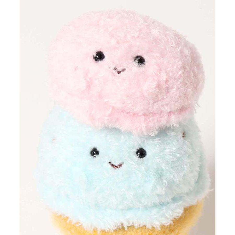 BlueBleu Favorite Snacks Sweets Dessert Crepe Chocolate Cornet Ice Cream Castella Motif Character Poka Plush Toy Mascot Palm-Sized Interior Nui-tori