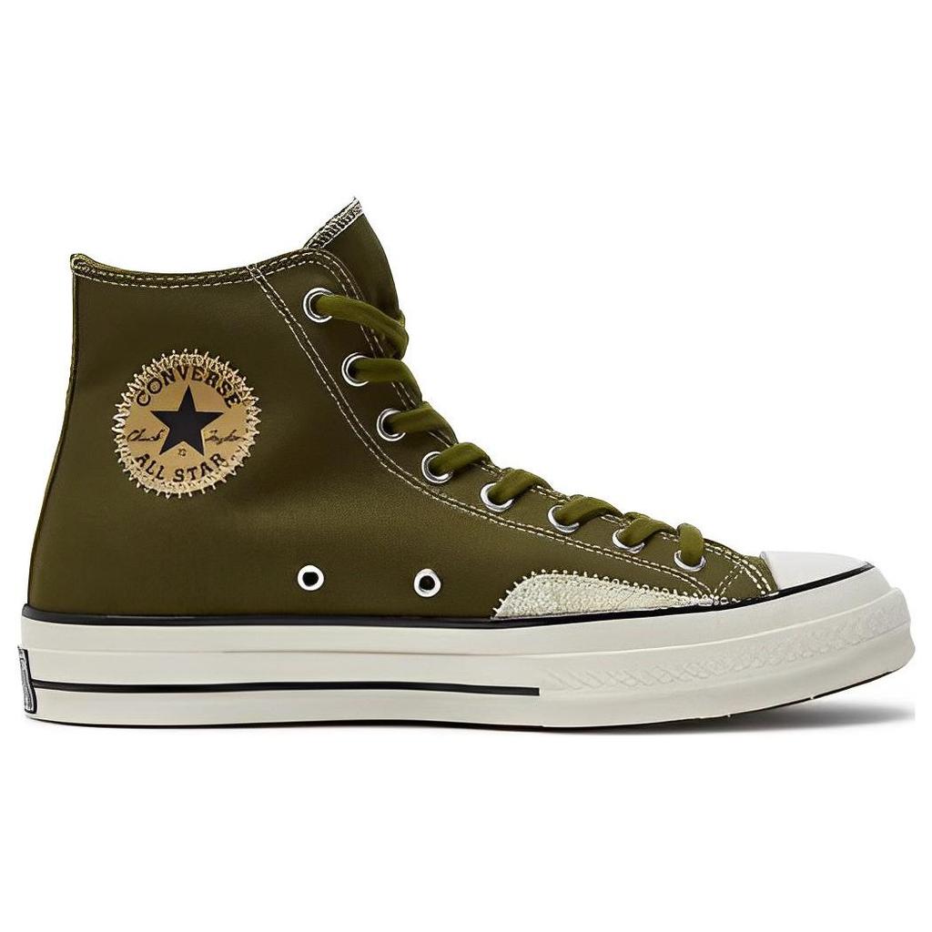 Converse 1970s Retro Bandana Pattern High-Top Canvas Shoes Unisex Sneakers Green White A04499C