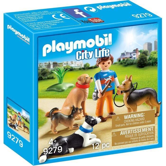 PLAYMOBIL - City Life - Entraineur et Chiens - 12 pièces - Mixte - A partir de 4 ans