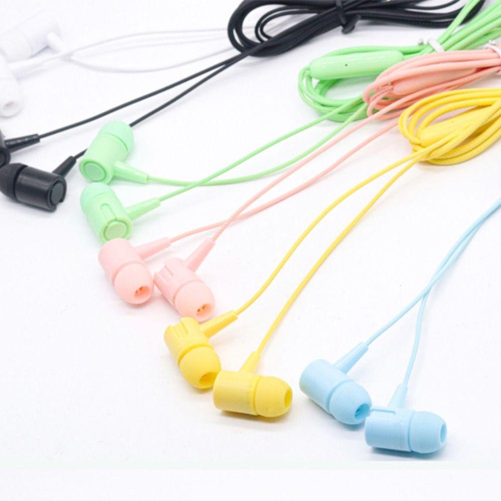 Portable 3.5mm Earphones Stereo High Definition Wired Headset in Ear Deep Bass InEar Microphone