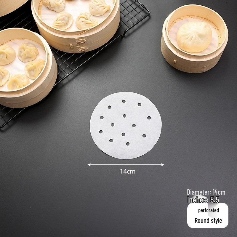 Disposable Non-Stick Steamer Mat for Mantou Baozi - Heat-Resistant Silicone Oil Baking Paper