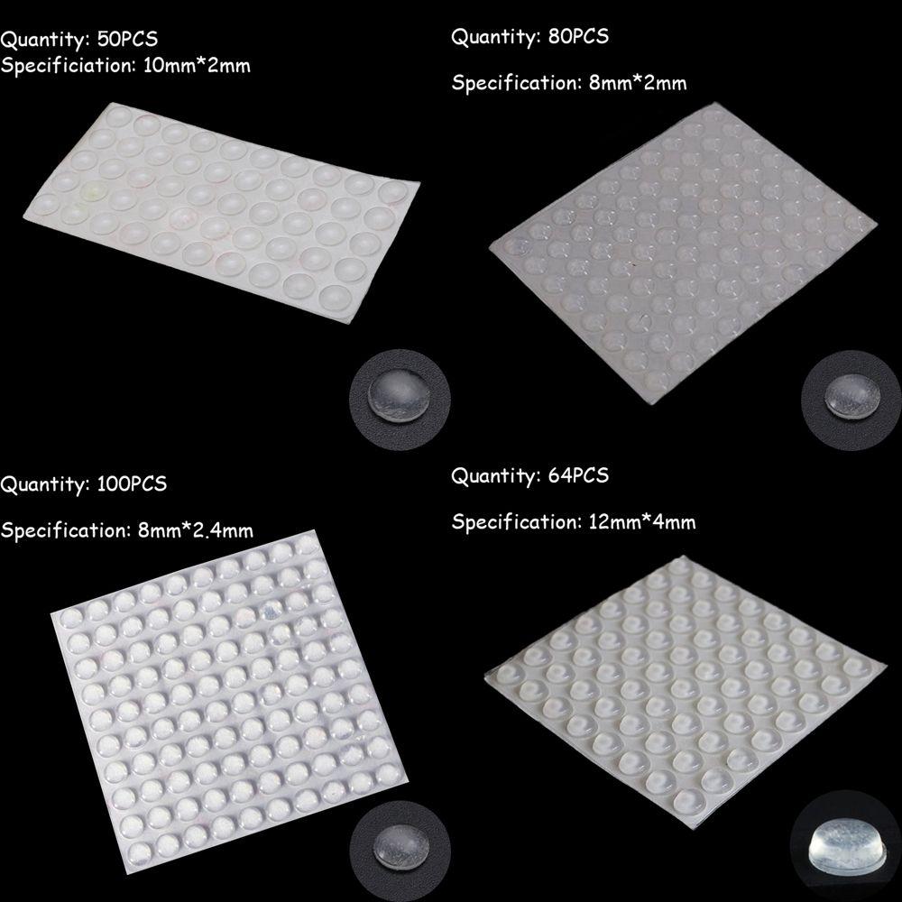 50/64/80/100PCS Transparent Collision Cushion Bumper Silicone Buffer Pads Furniture Door Stopper Self-adhesive Damper