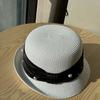 French Pearl Webbing Rolled Up Topper Women's Summer New Beach Seaside Vacation Sun Hat