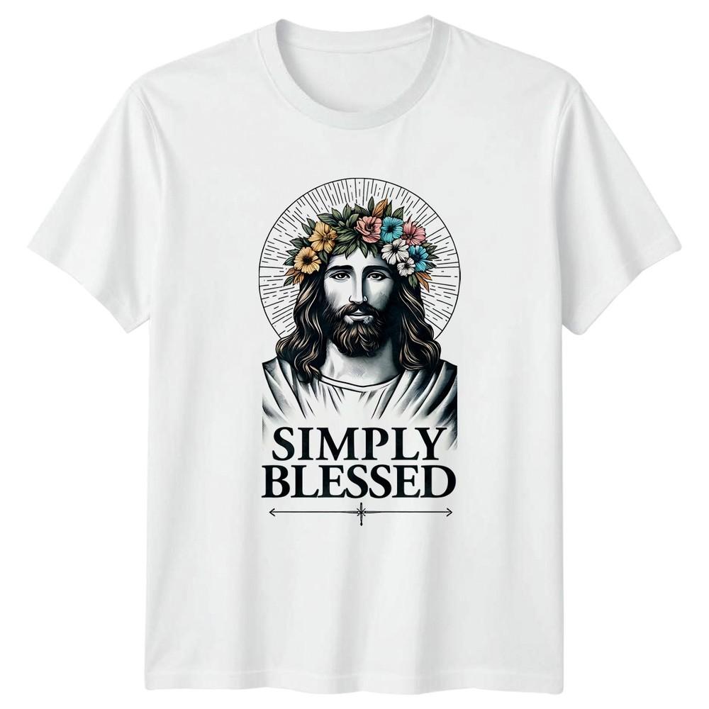 Simply Blessed Unisexs TShirt Faith Christian Mothers Day Gift For Her S