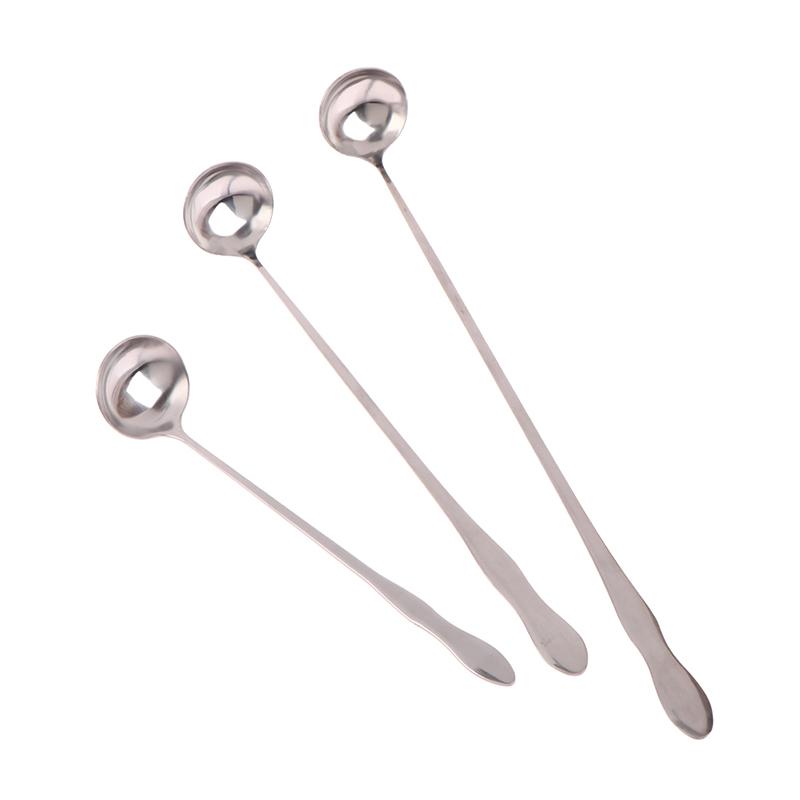1 kus Nerezová ocel Lžíce na míchání s dlouhou rukojetí Lžíce na zmrzlinu Dezertní lžíce Nádobí