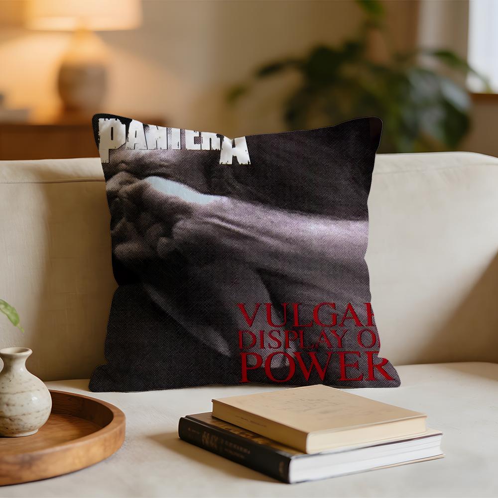 PPantera Band Cushion Cover Short Plush Pillowcase for Bed Sofa Carwashable