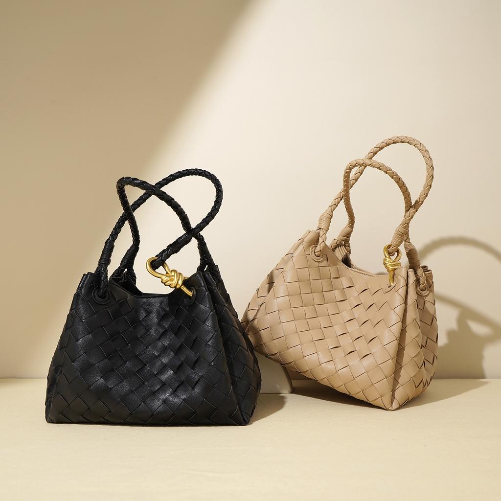 Gewebte Kuhfelltasche Neue Bucket Bag Handtasche Damen