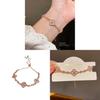 Elegant Floral Alloy Bracelet With Sparkling Zirconia For Women Summer Fashion Accessory