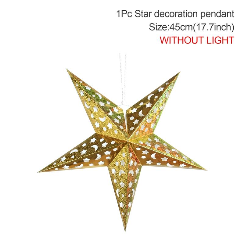 30-75cm Hohlstern Hängeanhänger Eid Mubarak Weihnachten Ramadan Dekoration 2025 Islamische Muslimische Partydeko Ramadan Kareem Geschenk