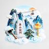 China Souvenirs Beijing Metal Fridge Magnets Shanghai Lijiang Shangri-La Shenyang Huashan Jingdezhen Guilin Fridge Stickers