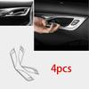Inner Door Handle Frame Trim 4PCS Silver Steel Fit For Cadillac CT5 -