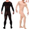 Plus Size Gay Mens Underwear Body Stocking Bodysuit Sexy Gay Underwear Transparent Sexy Underwear for Gay Men