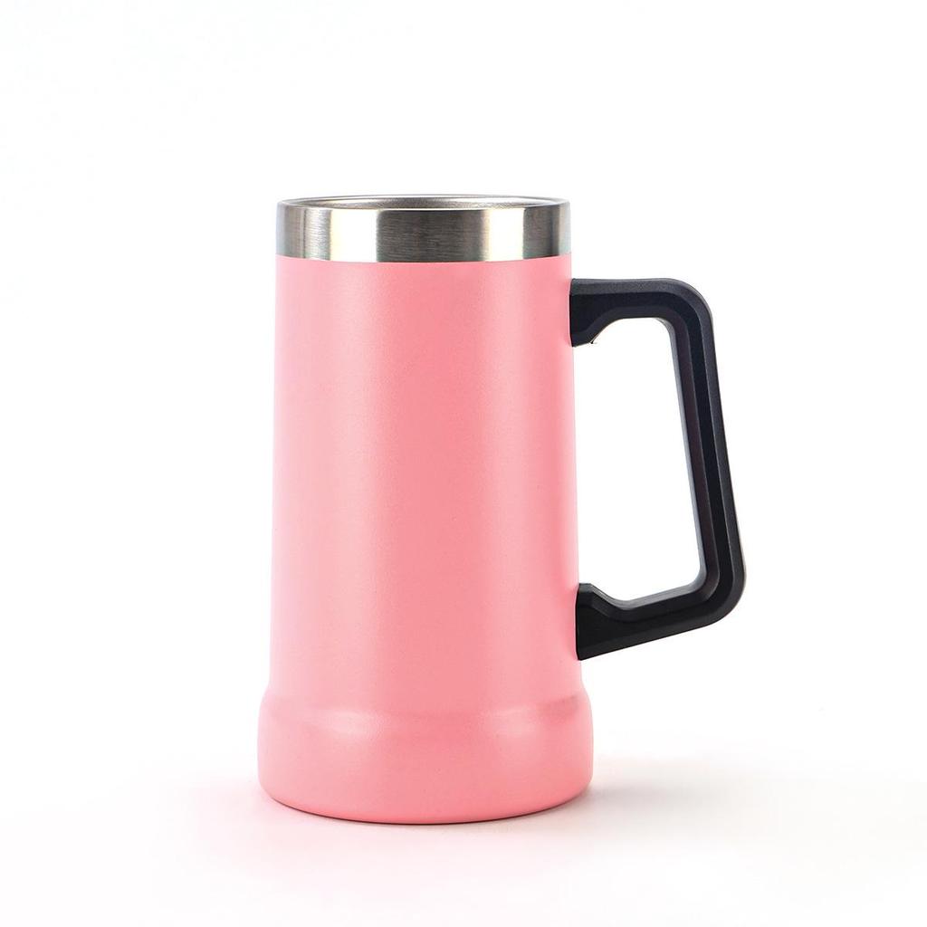 304 Stainless Steel Vacuum Insulated Coffee Tumbler with Handle - Portable Customizable Brazilian Beer Cup
