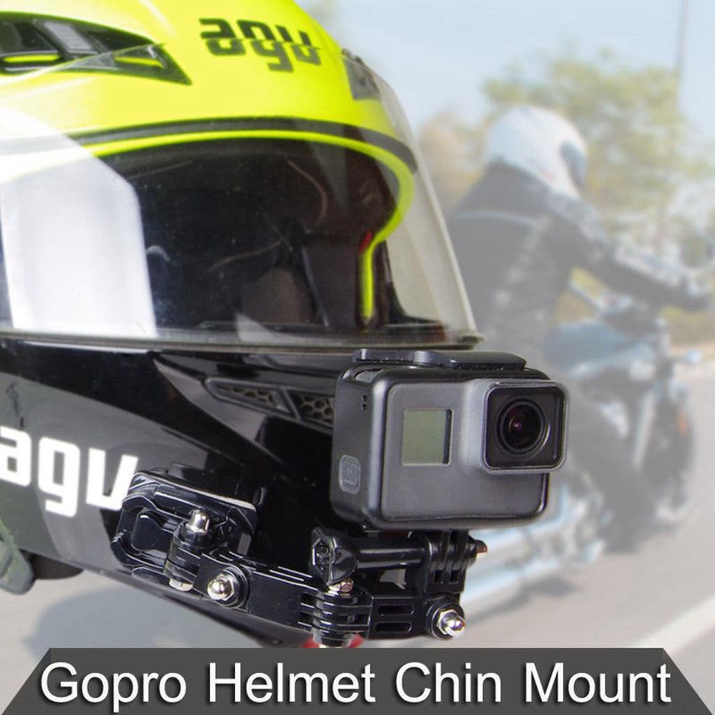 Disparar MOTOCICLETA casco delantero barbilla soporte soporte soporte trípode para GoPro