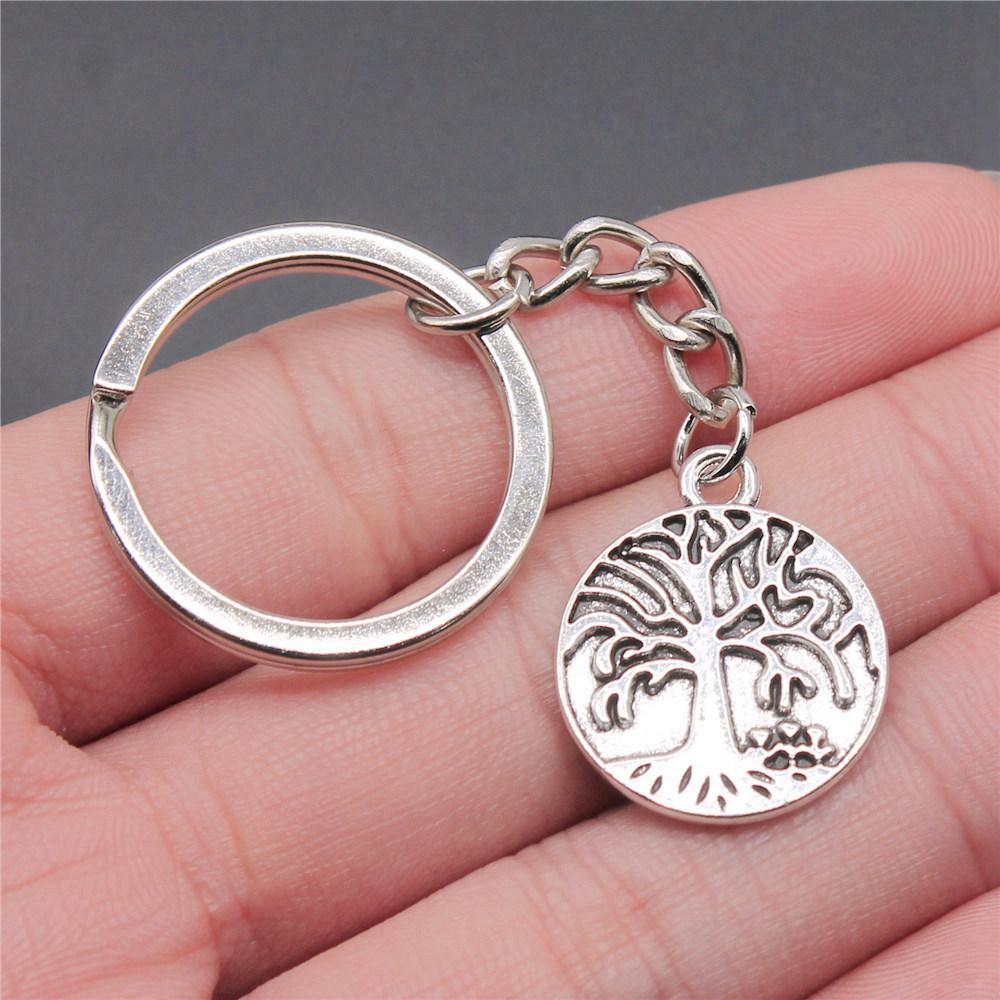28mm Schlüsselanhänger Lebensbaum Kabbalah Hochzeitsschmuck Zubehör QY054