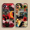 Funny Cartoon Black Cat Phone Case For iPhone 17 Air 16 E 15 14 13 12 11 Pro Max Plus Mini SE 2020 2022 Shockproof Cover Funda