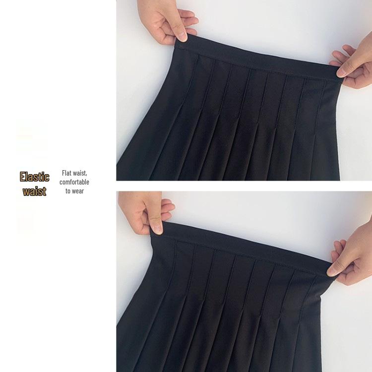 Fustă Midi Plisată Nouă pentru Femei: Subțiere, Talie înaltă, Respirabil, Talie elastică, cu buzunare.
