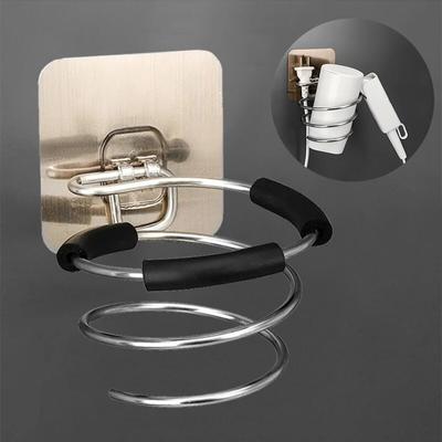 1PC Wall Mounted Spiral Rack Organizer Hair Straightener Dryer Holder Storage Rack For Bathroom Organizer Storage Box Shelf