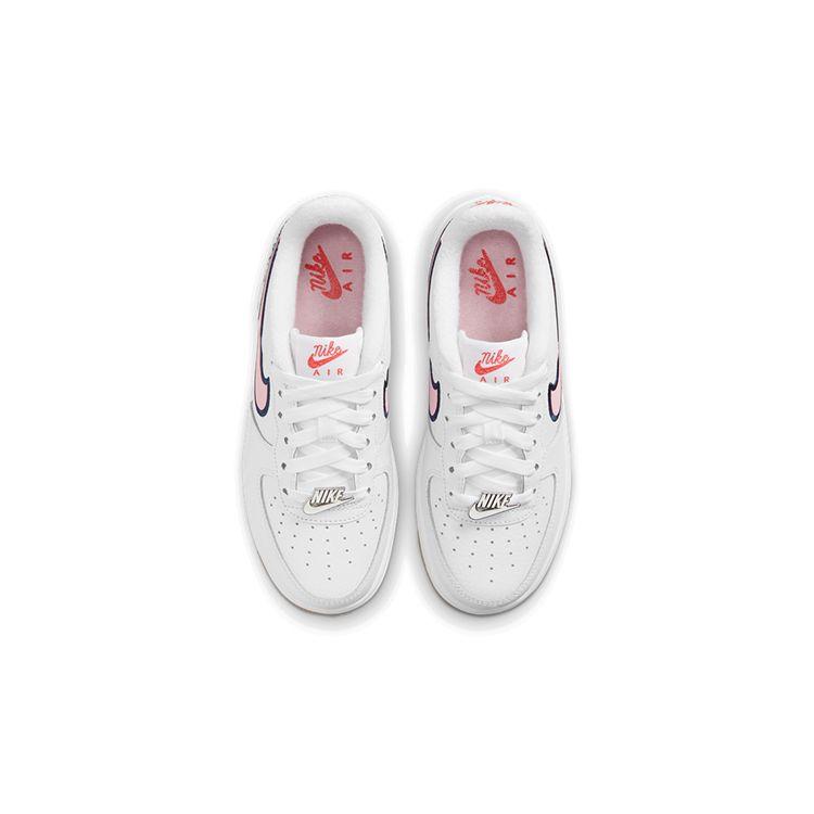 Nike Air Force 1 LV8 GS Pink Glaze Kids Sneakers White Chile-Red Gum-Light-Brown DB4542-100