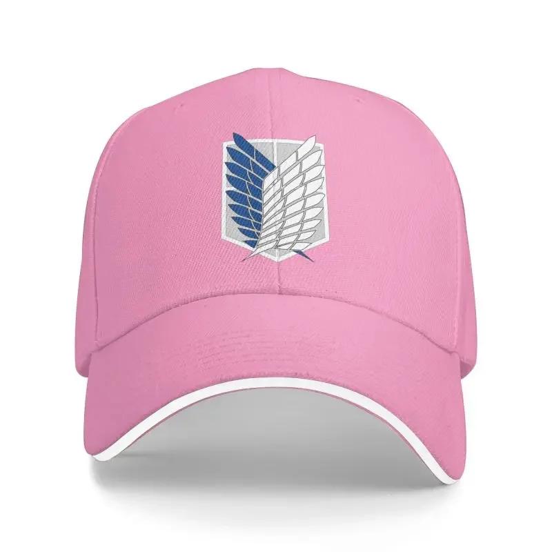 Attack on Titan Print Sandwich Baseball Caps Wings of Freedom Mikasa Snapback Hats Daily Bucket Cap Unisex Adjustable Hat