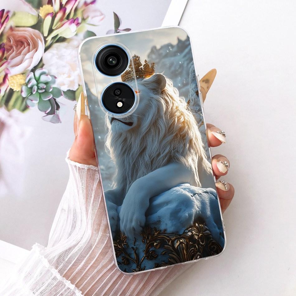 For OPPO Reno8 T 5G CPH2505 / Reno8 T CPH2481 (Reno 8T 4G) Cool Dragon Tiger Pattern Phone Case Soft Silicone TPU Cases